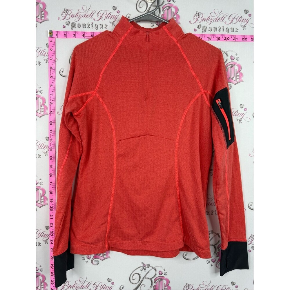 Mondetta see orange Red Pullover Performance Half-Zip Hoodie